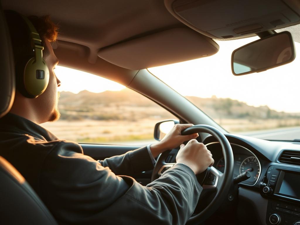 man driving a car man driving a carфото